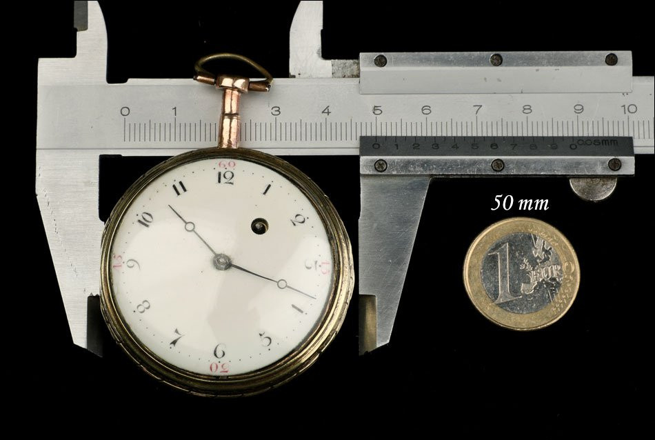 Ancienne Montre Gousset à Coq Avec émail Par Leton. France, Vers 1800-photo-8