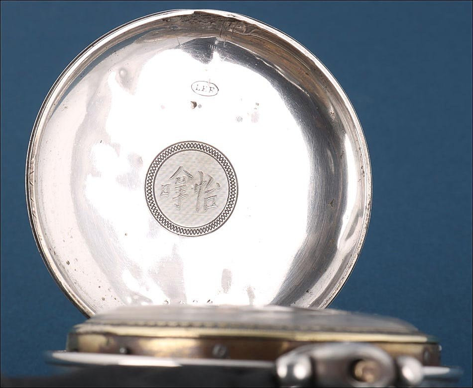 Antique English Duplex Pocket Watch For The Chinese Market. Silver. Circa 1850-photo-2