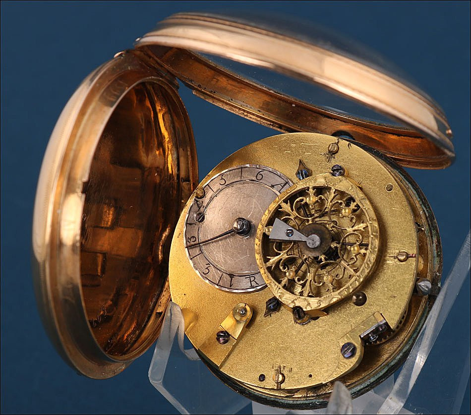 Ancienne Montre Gousset à Coq En Or 18 K Par Jr Mauris. Vers 1810, Genève, Suisse-photo-2