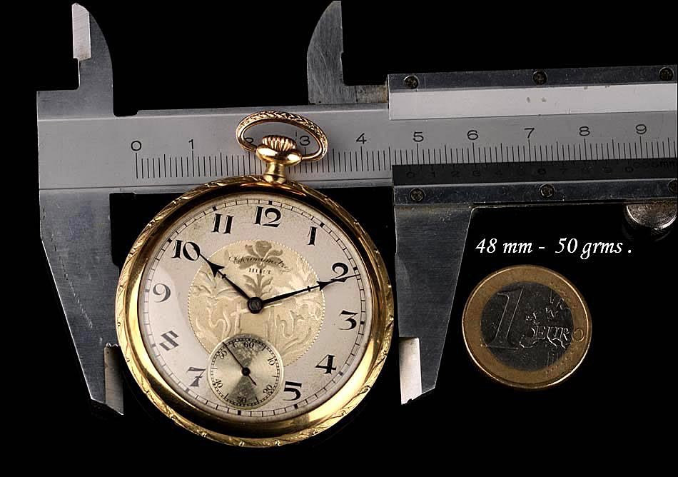 Montre Gousset Ancienne En Or 18k. Suisse, Vers 1920-photo-7