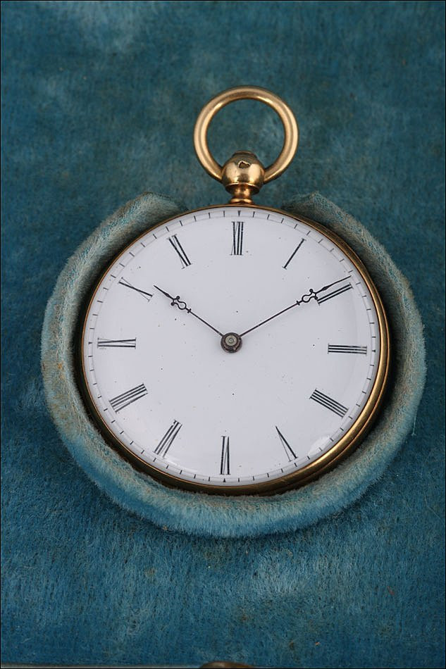 Ancienne Montre Gousset à Cylindre En Or 18k Pour Dame. France, Vers 1870.-photo-2