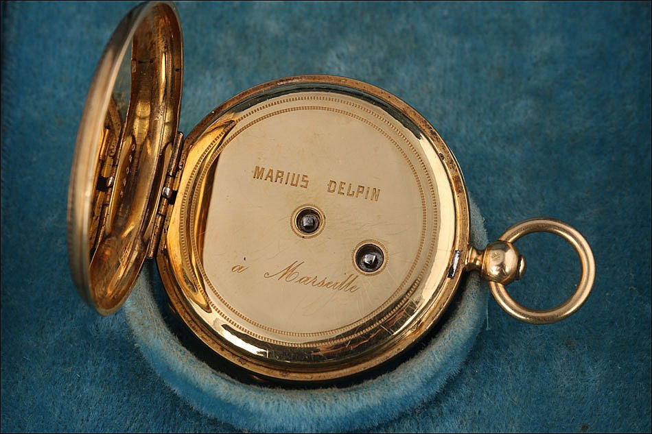 Ancienne Montre Gousset à Cylindre En Or 18k Pour Dame. France, Vers 1870.-photo-4