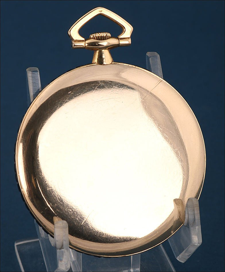 Antique Ultra-thin Longines Pocket Watch. 18k Gold And Sapphires. Switzerland, Circa 1925-photo-3