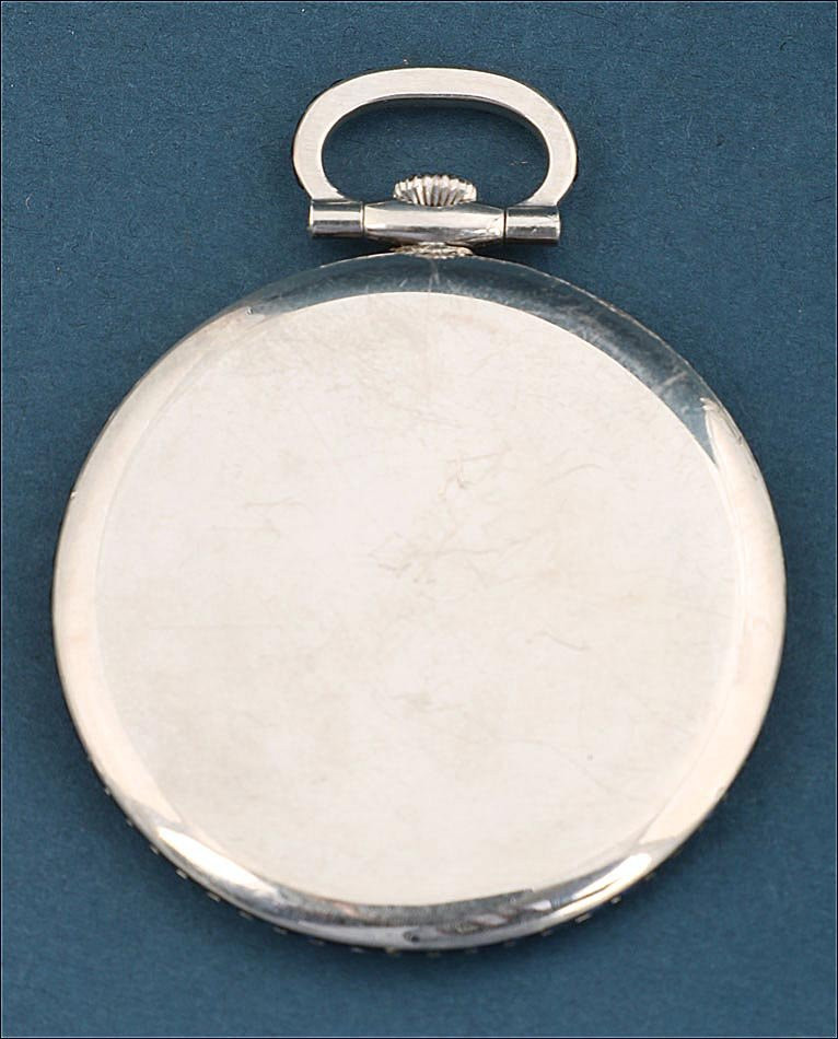 Antique Ultra-thin Sapphires & Platinum Pocket Watch. Switzerland, Circa 1930-photo-1