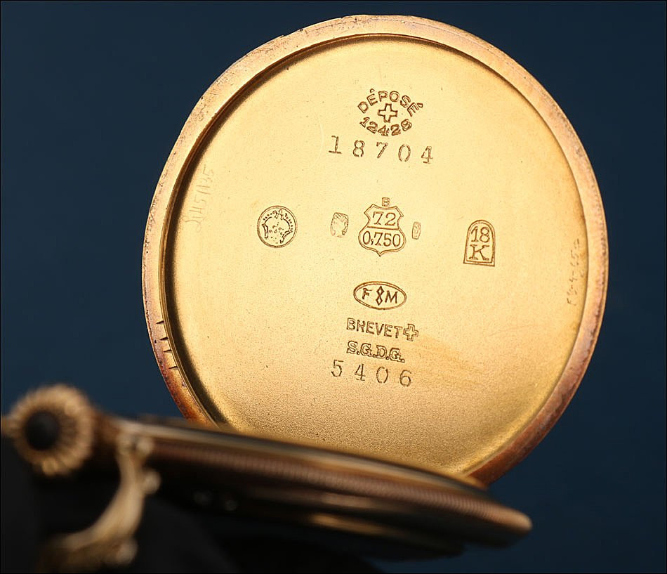 Ancienne Montre Gousset Ultrafine Movado. Or 18k Et Diamants. Suisse, Vers 1930-photo-1