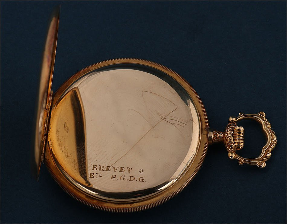 Ancienne Montre Gousset Ultrafine Movado. Or 18k Et Diamants. Suisse, Vers 1930-photo-2