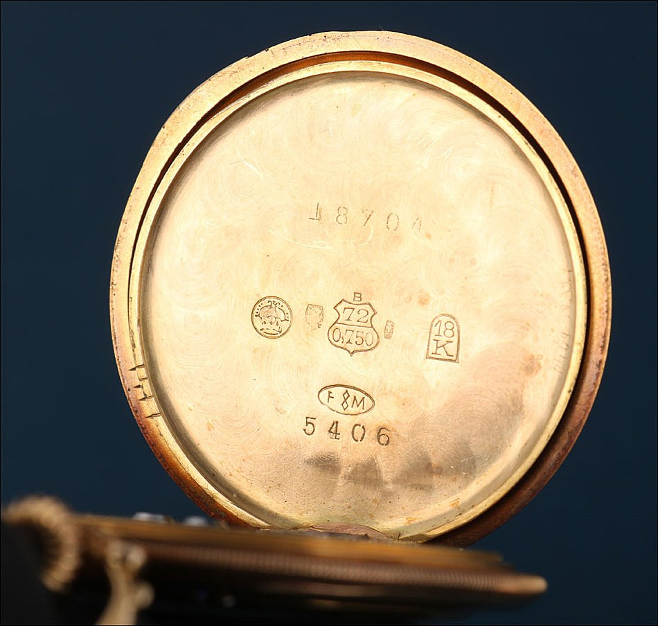 Ancienne Montre Gousset Ultrafine Movado. Or 18k Et Diamants. Suisse, Vers 1930-photo-5