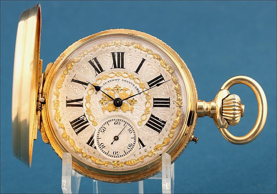 Ancienne Montre Gousset Paul Jeannot En Or 18k, Suisse, Vers 1880
