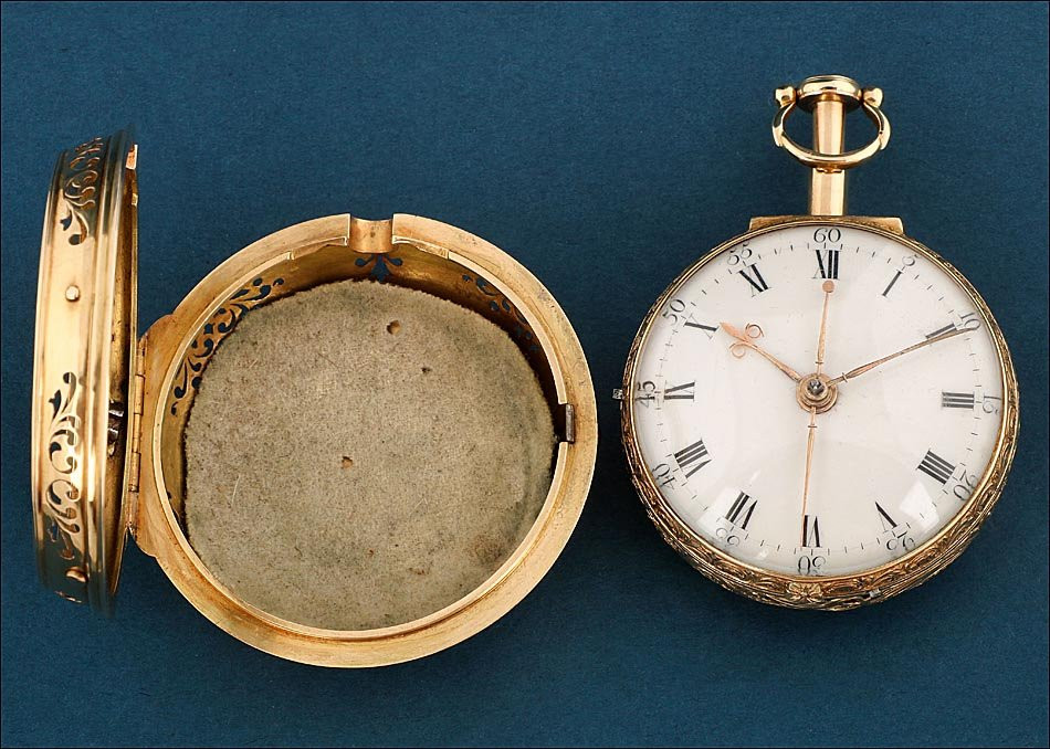 Montre Gousset à Cylindre En Or. Répétition Des Huitièmes, 1/8. Angleterre, Vers 1770-photo-1