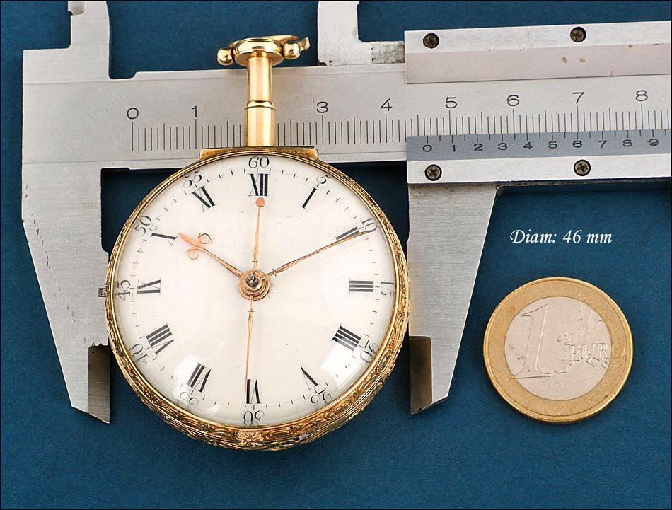 Montre Gousset à Cylindre En Or. Répétition Des Huitièmes, 1/8. Angleterre, Vers 1770-photo-3