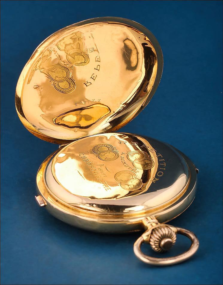 Ancienne Montre Gousset En Or 18k. Répétition à Minutes Et Chronographe. Suisse, Vers 1890-photo-4