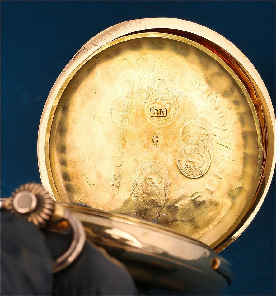 Ancienne Montre Gousset En Or 18k. Répétition à Minutes Et Chronographe. Suisse, Vers 1890-photo-4