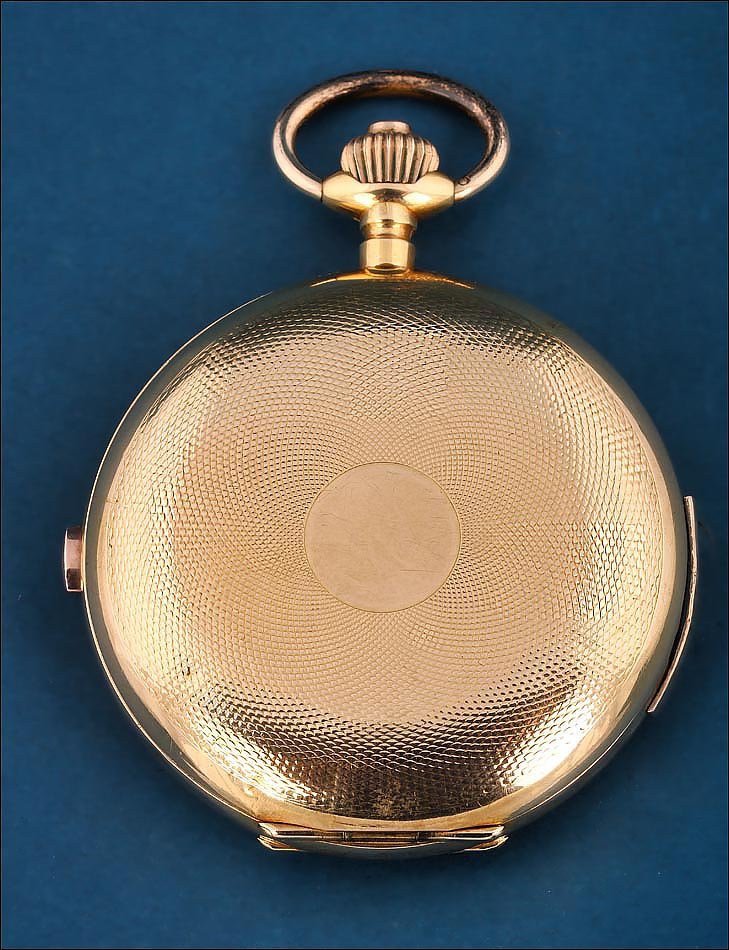 Ancienne Montre Gousset En Or 18k. Répétition à Minutes Et Chronographe. Suisse, Vers 1890-photo-6
