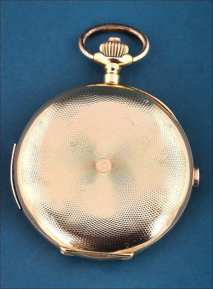 Ancienne Montre Gousset En Or 18k. Répétition à Minutes Et Chronographe. Suisse, Vers 1890-photo-7