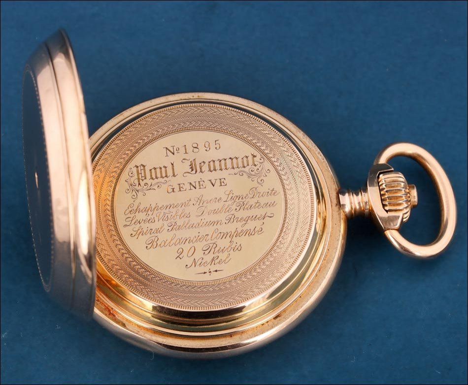 Antique Paul Jeannot Pocket Watch In 18k Gold. 20 Jewel. Switzerland Circa 1880-photo-4