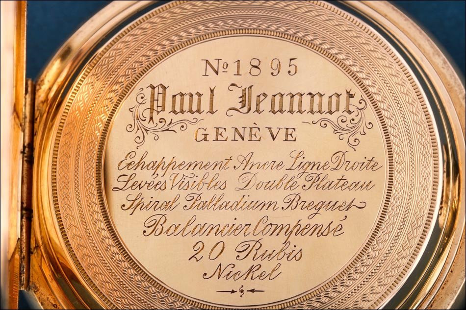 Antique Paul Jeannot Pocket Watch In 18k Gold. 20 Jewel. Switzerland Circa 1880-photo-5