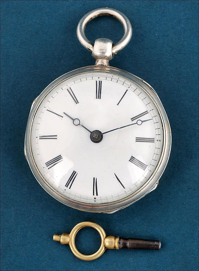 Ancienne Montre Gousset à Coq Française En Argent, France Vers 1840