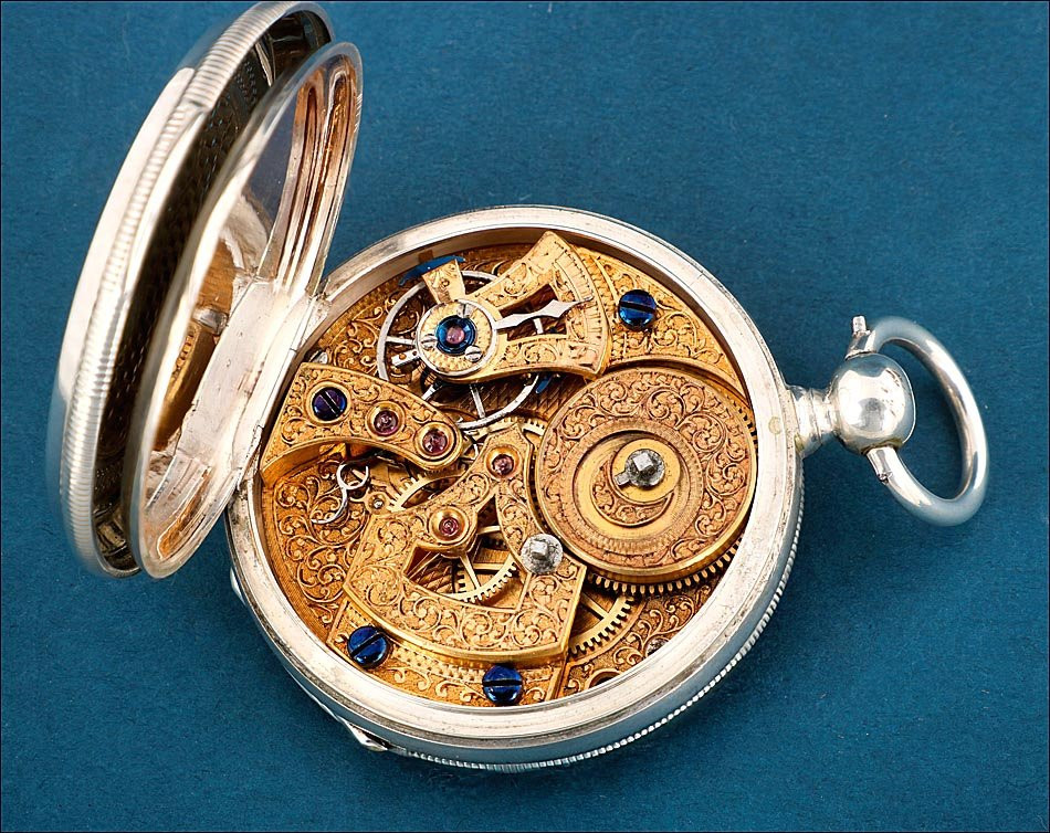 Antique Paul Boch Silver Pocket Watch For The Chinese Market, Switzerland, Circa 1870-photo-6