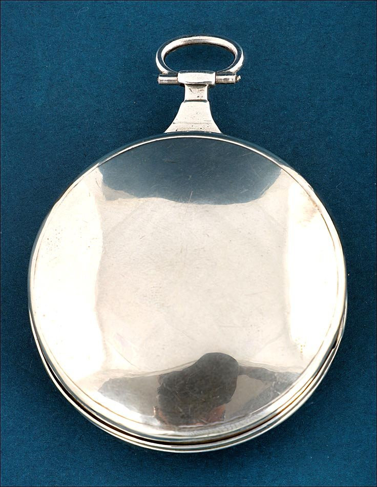 Silver Verge Fusee Pocket Watch With Calendar And Central Seconds, France C. 1820-photo-3