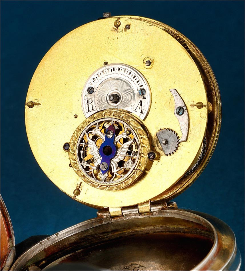 Silver Verge Fusee Pocket Watch With Calendar And Central Seconds, France C. 1820-photo-5