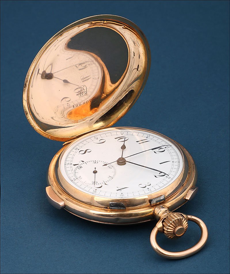 Ancienne Montre Gousset En Or 18k Avec Répétition à Minutes Et Chronomètre. Suisse, Vers 1910-photo-4