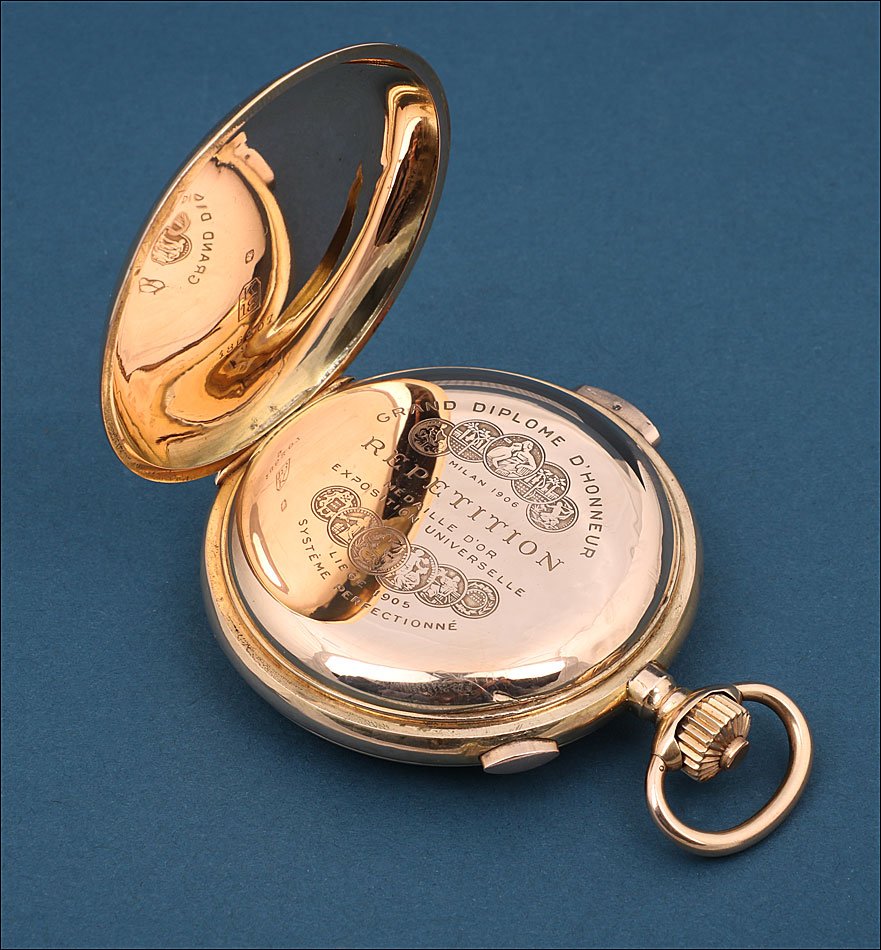 Ancienne Montre Gousset En Or 18k Avec Répétition à Minutes Et Chronomètre. Suisse, Vers 1910-photo-2