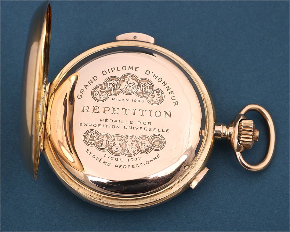 Ancienne Montre Gousset En Or 18k Avec Répétition à Minutes Et Chronomètre. Suisse, Vers 1910-photo-4