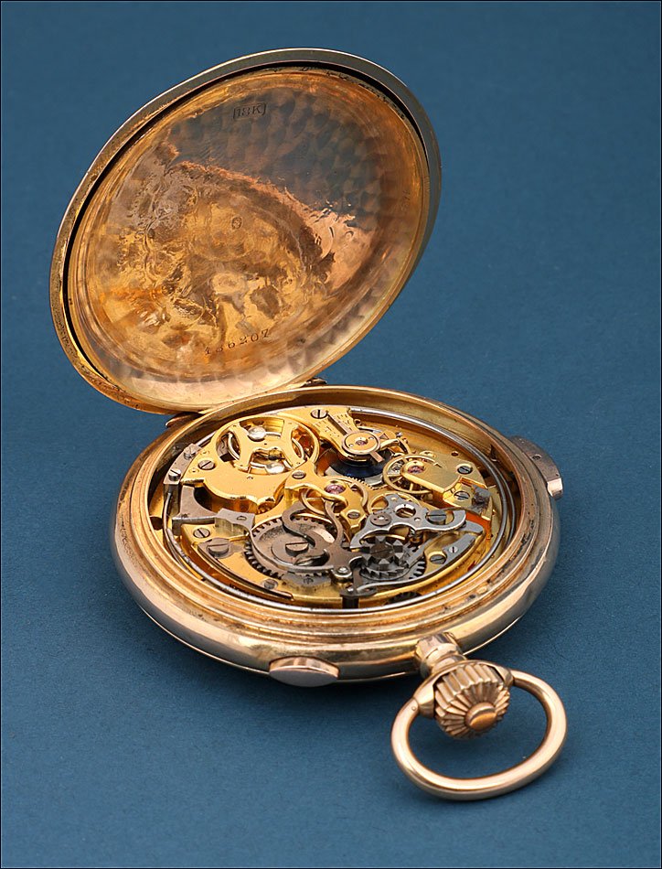 Ancienne Montre Gousset En Or 18k Avec Répétition à Minutes Et Chronomètre. Suisse, Vers 1910-photo-5
