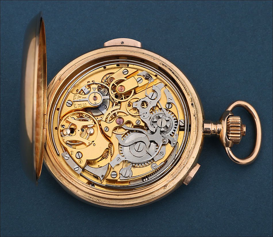 Ancienne Montre Gousset En Or 18k Avec Répétition à Minutes Et Chronomètre. Suisse, Vers 1910-photo-7