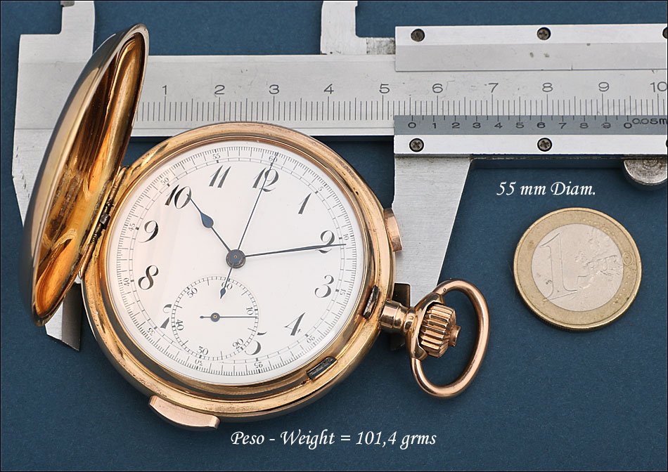 Ancienne Montre Gousset En Or 18k Avec Répétition à Minutes Et Chronomètre. Suisse, Vers 1910-photo-8