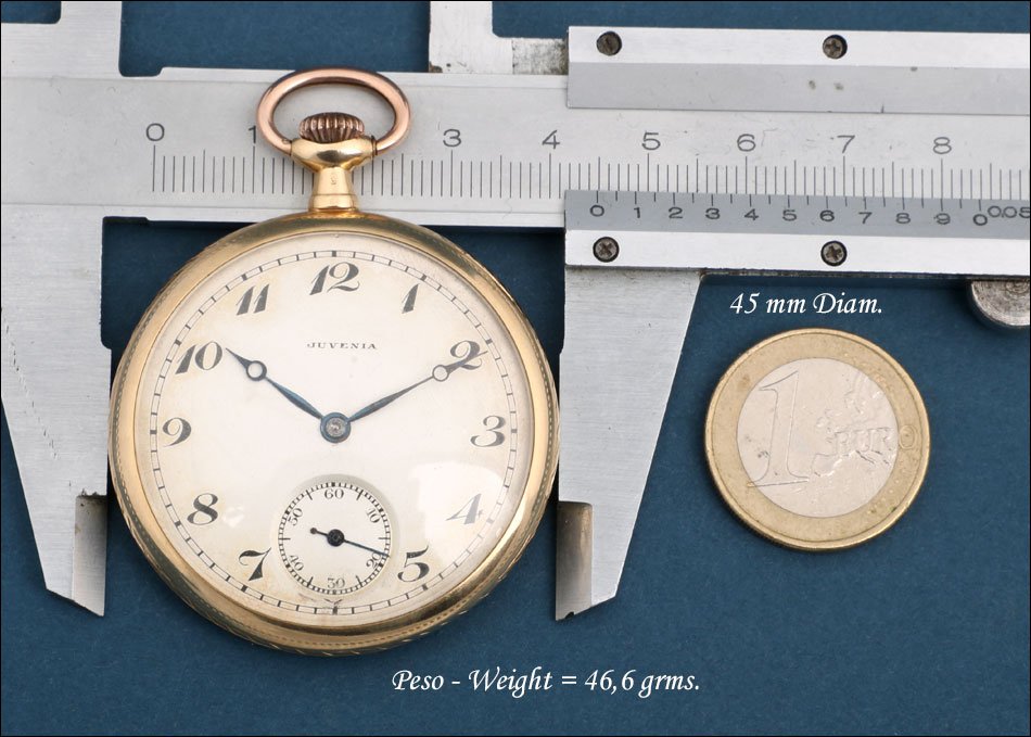 Ancienne Montre De Poche Juvenia En Or 18k Pour Cuba. Vers 1900-photo-7