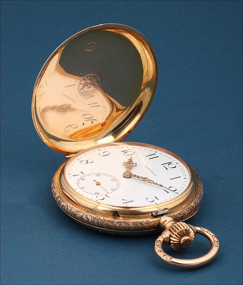 Antique 18k Gold Longines Pocket Watch, Switzerland Circa 1890-photo-1