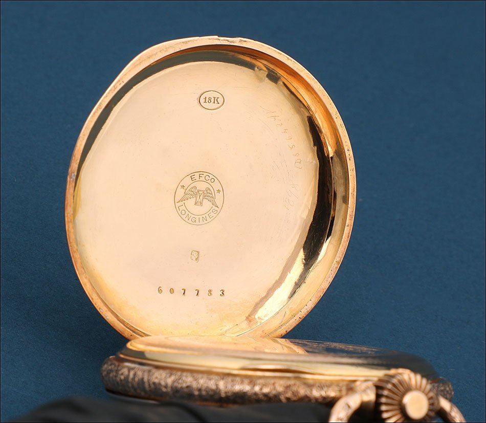 Antique 18k Gold Longines Pocket Watch, Switzerland Circa 1890-photo-4