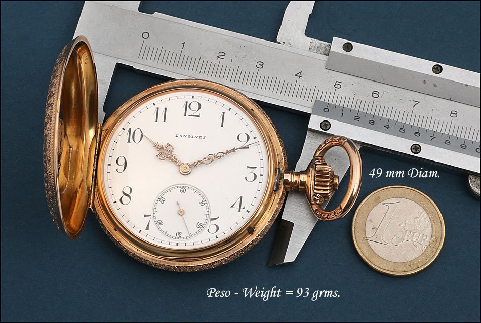 Antique 18k Gold Longines Pocket Watch, Switzerland Circa 1890-photo-8