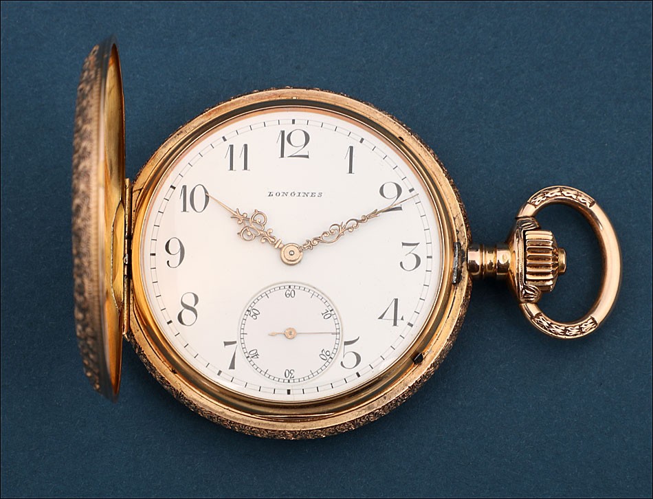 Antique 18k Gold Longines Pocket Watch, Switzerland Circa 1890
