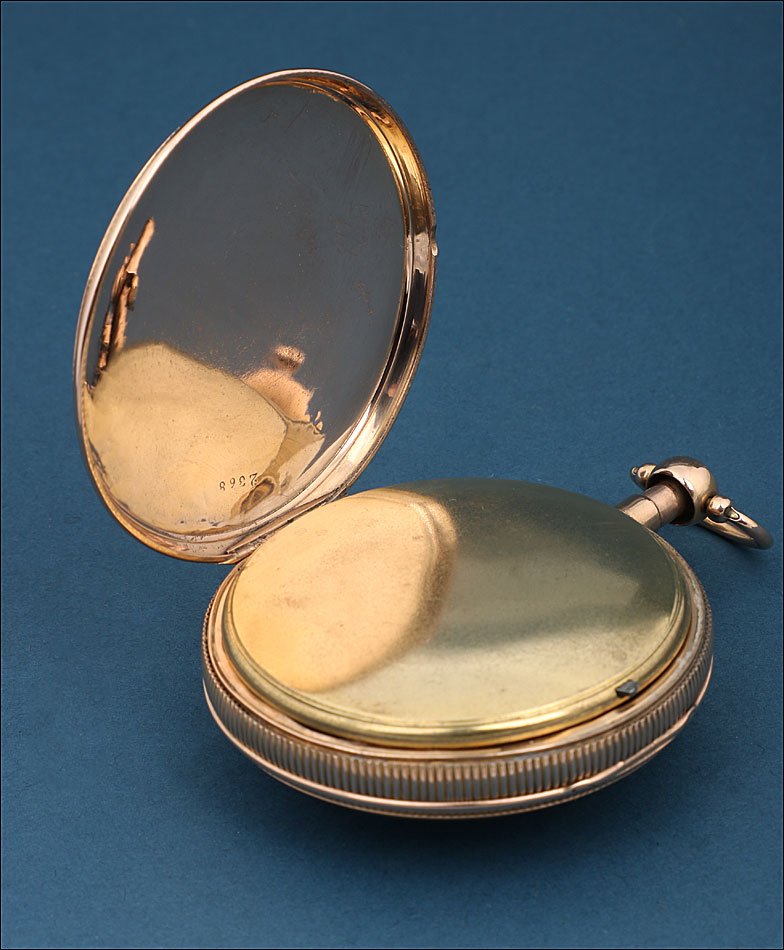 Ultra rare Montre Gousset à Coq avec Automate Érotique. Or 18K. France, circa 1820-photo-4
