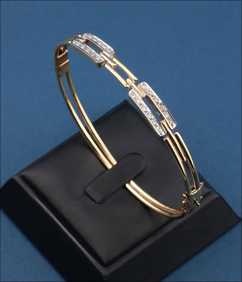 Bracelet vintage en or 18K avec 24 diamants naturels, années 1980-photo-3