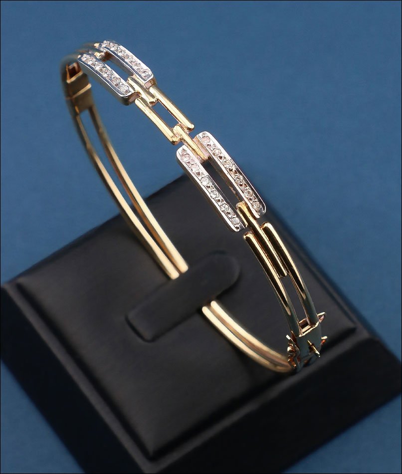 Bracelet vintage en or 18K avec 24 diamants naturels, années 1980-photo-2