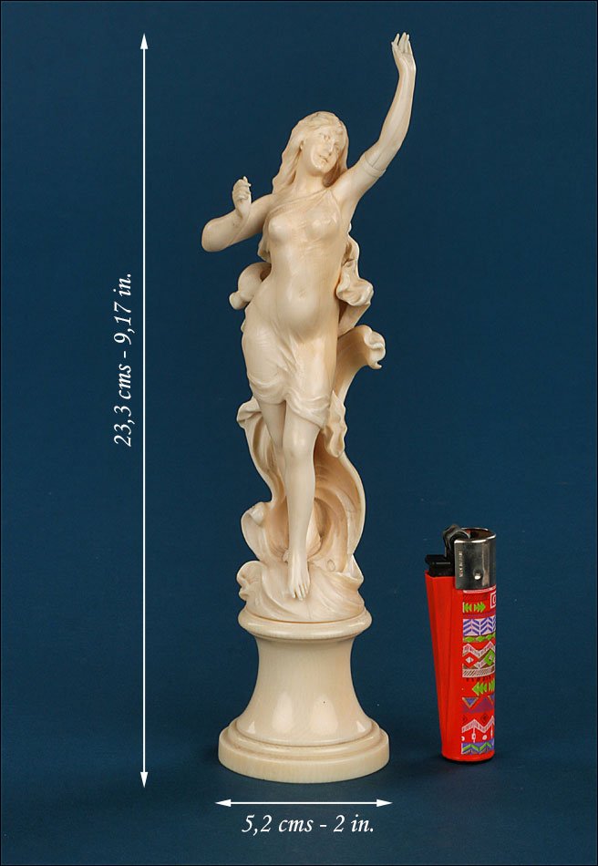 Antique Art Deco Ivory Sculpture By Geron. Europe, Circa 1920-1935-photo-2
