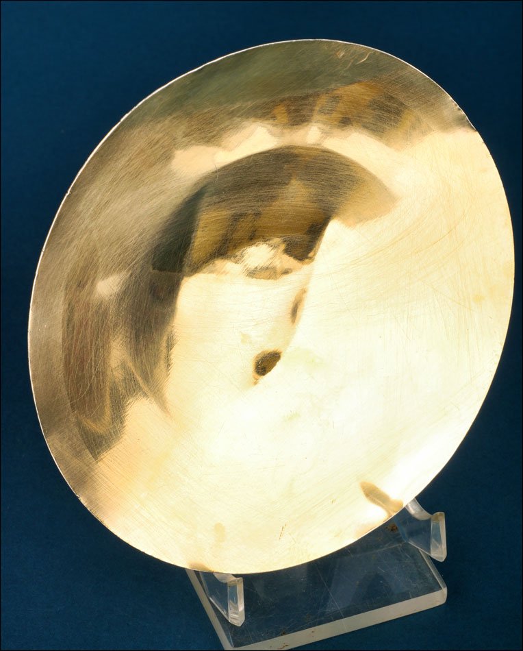 Ancien calice en bronze et argent avec patène en argent doré. France, vers 1900-photo-8