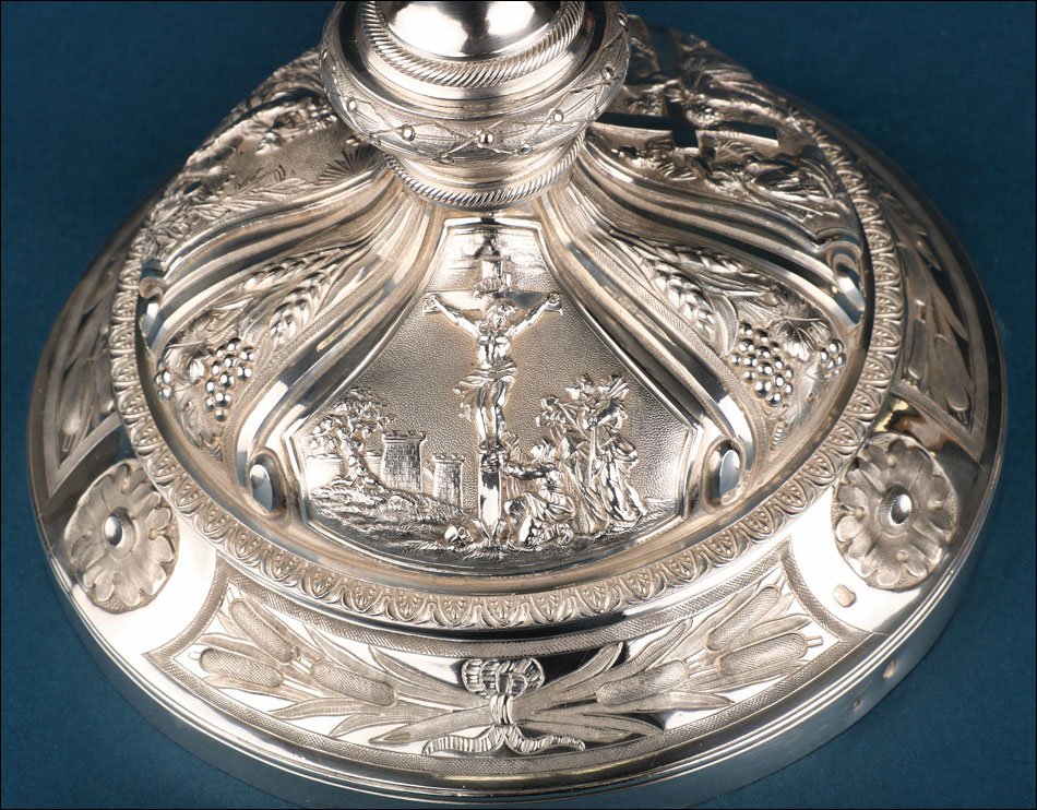 Ancien Calice Baroque en Argent. Alexis Renaud. France, Paris 1831-1838-photo-1