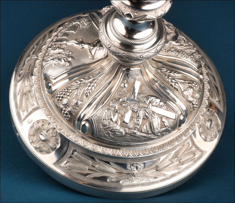 Ancien Calice Baroque en Argent. Alexis Renaud. France, Paris 1831-1838-photo-2