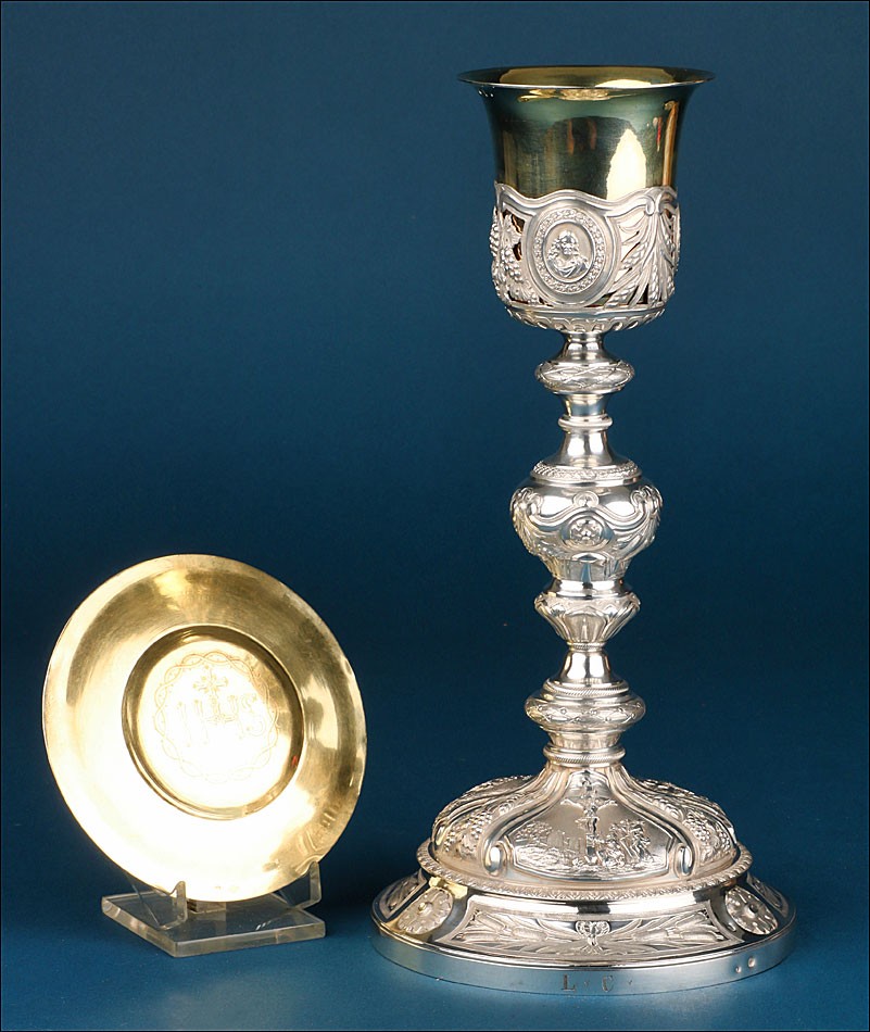 Ancien Calice Baroque en Argent. Alexis Renaud. France, Paris 1831-1838