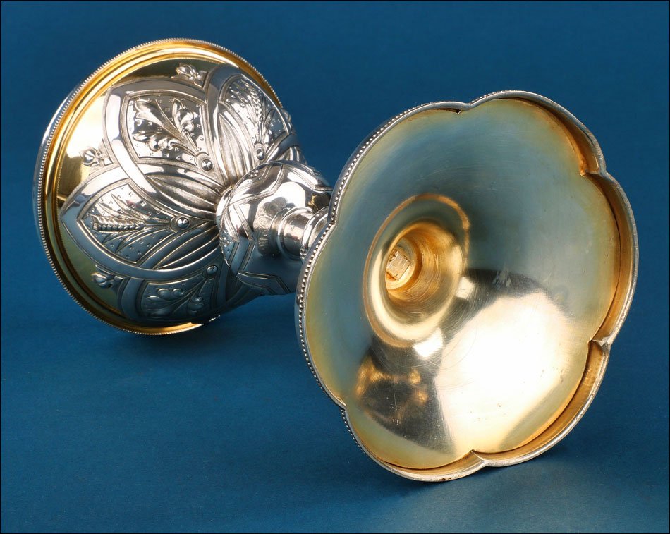 Antique Neo-gothic Ciborium In Silver. Favier Frères. Lyon, France, Circa 1900-photo-5