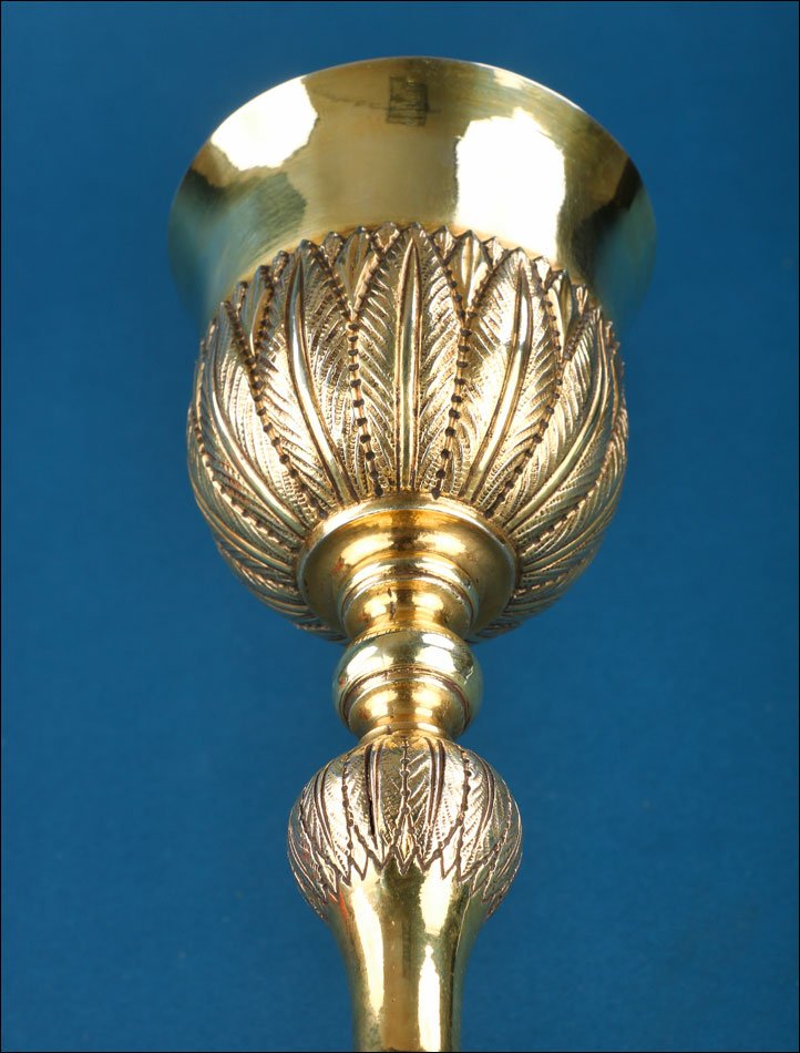 Antique Spanish Gilt Silver Chalice. Joan Ferrando. Reus, Tarragona Ca. 1804-1808-photo-4
