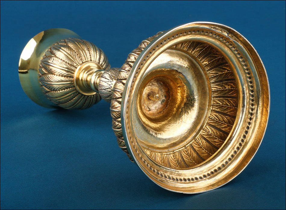 Antique Spanish Gilt Silver Chalice. Joan Ferrando. Reus, Tarragona Ca. 1804-1808-photo-6