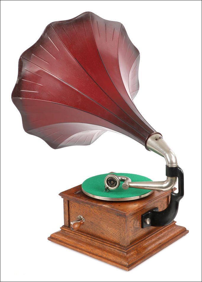 Antique Zonophone Mod. 3 (hvo) Gramophone, England. 1919 - 1921-photo-3