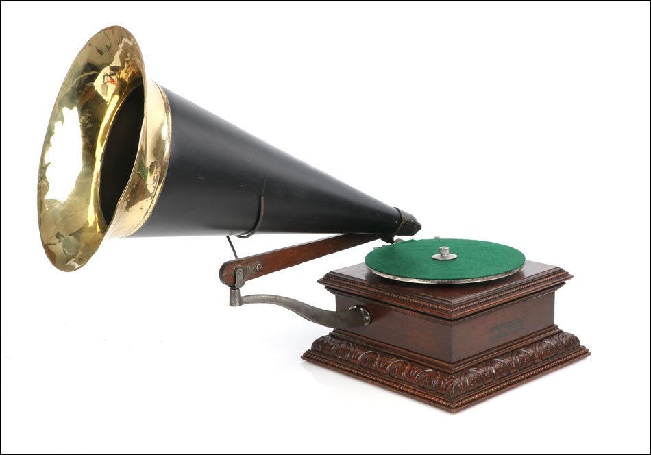 Ancien Gramophone La Voix de Son Maître Monarch Style 11, Angleterre vers 1903-photo-4