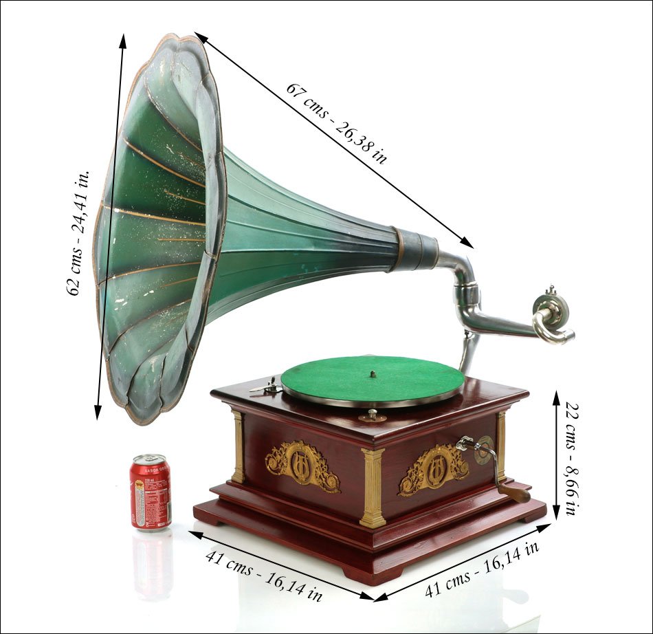 Antique Spanish Gramophone-phonograph By  Serrano Y Arpí, Barcelona, Spain Circa -photo-2