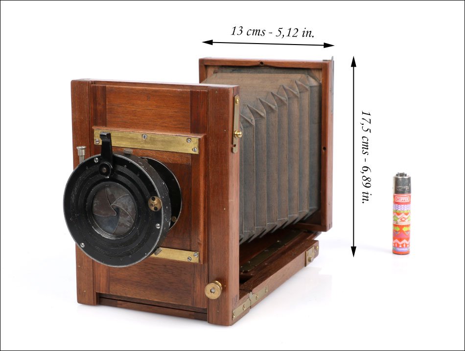 Antique Carpentier Mahogany Field Camera. Lyon France Ca. 1865 To 1870-photo-2